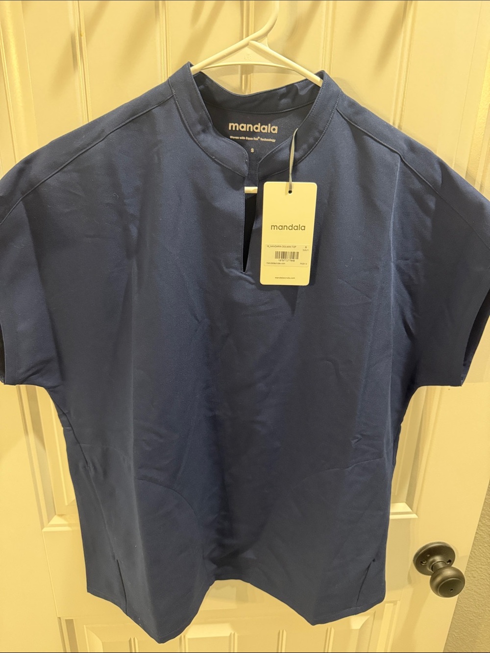 Mandala women’s navy scrub top